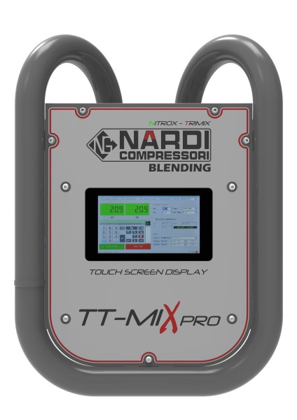 TT-Mix Pro (Nitrox/Trimix)  od NARDI COMPRESSORI je všestranné a ľahko manipulovateľné miešacie zariadenie na plnenie vašich fliaš