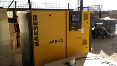 zánovný skrutkový kompresor KAESER ASD 32, 18,5 kw, 2,72 m3/min, 10 bar, 30000 motohodín, záruka 6 mesiacov, 