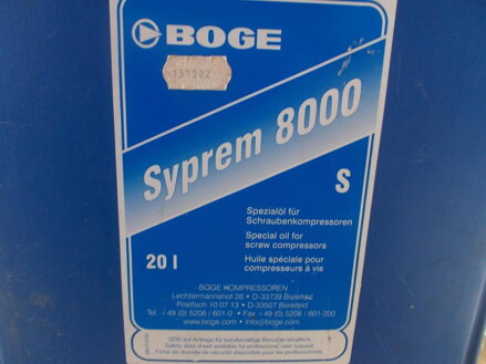 olej Boge Syprem 8000 S - 20 Litrov - pre skrutkové kompresory BOGE